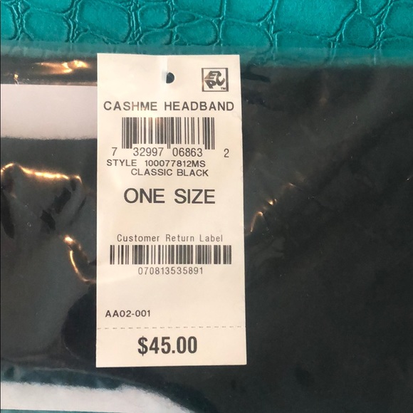 Black Charter Club Cashmere  Earwarmer Headband - Picture 6 of 7